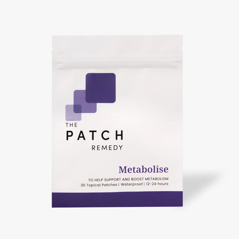 Image of the front of the packaging for The Patch Remedy Metabolise 30pk